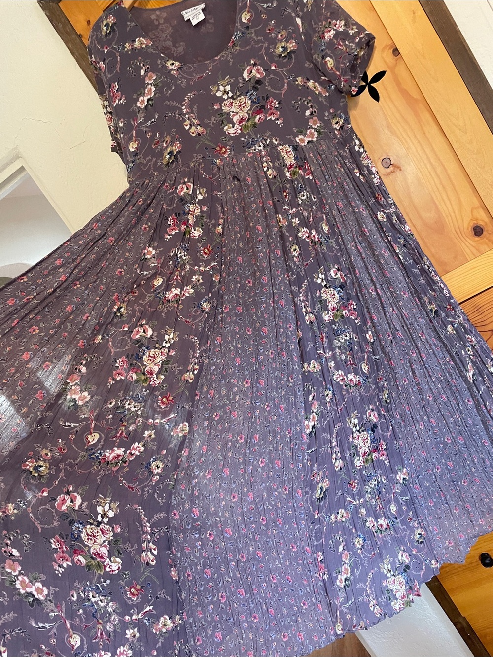 Vintage rayon maxi dress - Picture 4 of 7